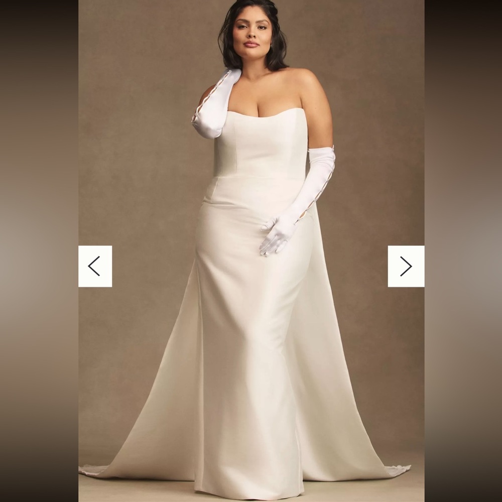 BRAND NEW ✨ BHLDN 
Jenny by Jenny Yoo Catalina Strapless Cape Gown